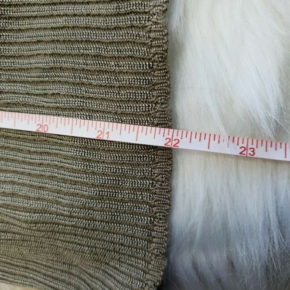 VINTAGE CLIO Gold Brown Light Knit Cardigan Sz Sm - Picture 9 of 9